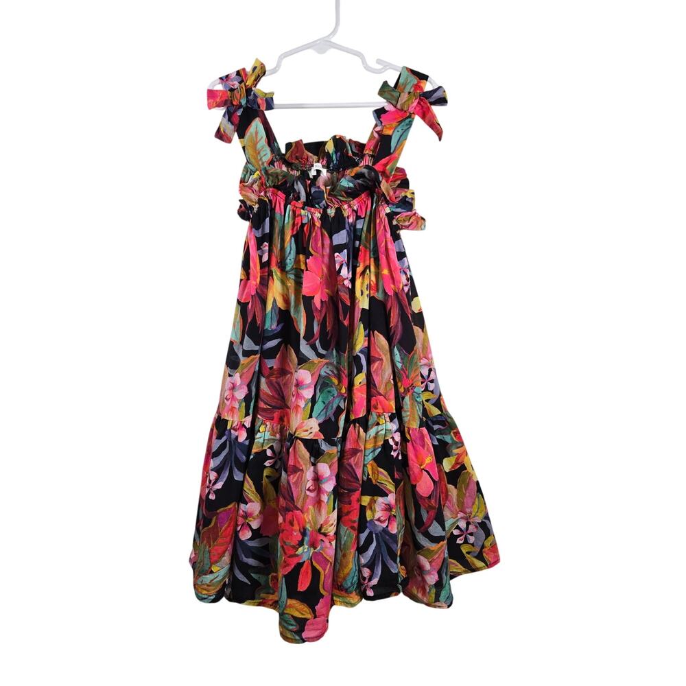 NEXT Girls Tropical Strappy Frill Tiered Skirt Dress. Size 7